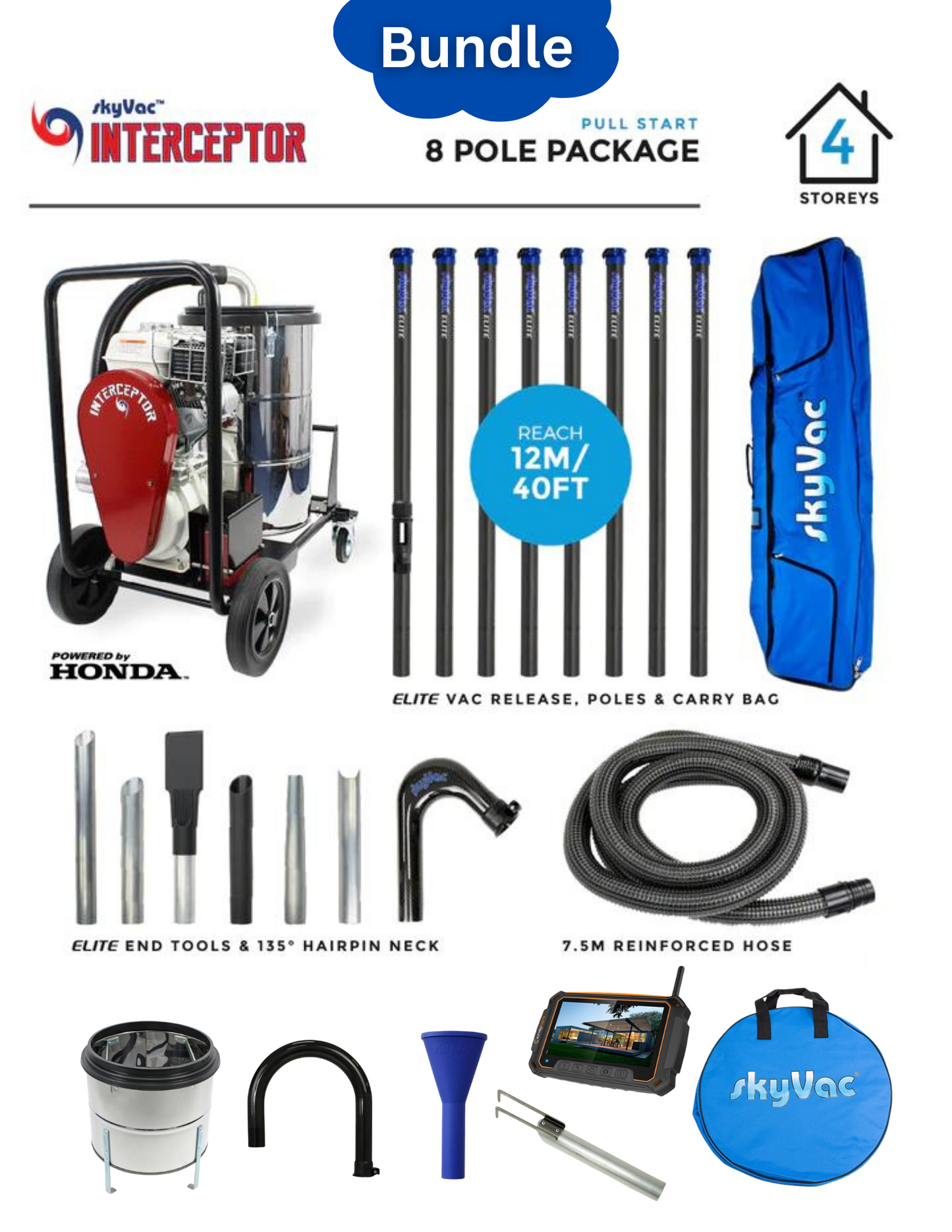 SkyVac®️ Interceptor Gutter Vac Most Popular Bundle