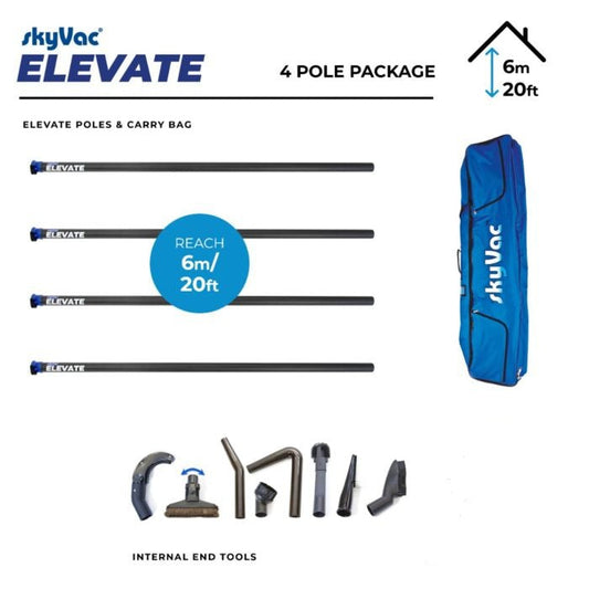 Ensemble de poteaux d'aspiration internes SkyVac® Elevate Clamped Poles (au choix)